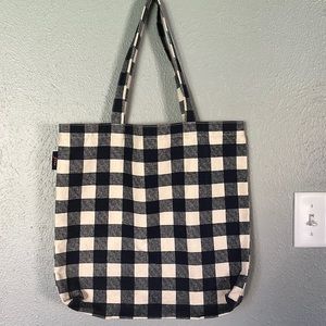 J.Crew Gingham Canvas Tote Bag